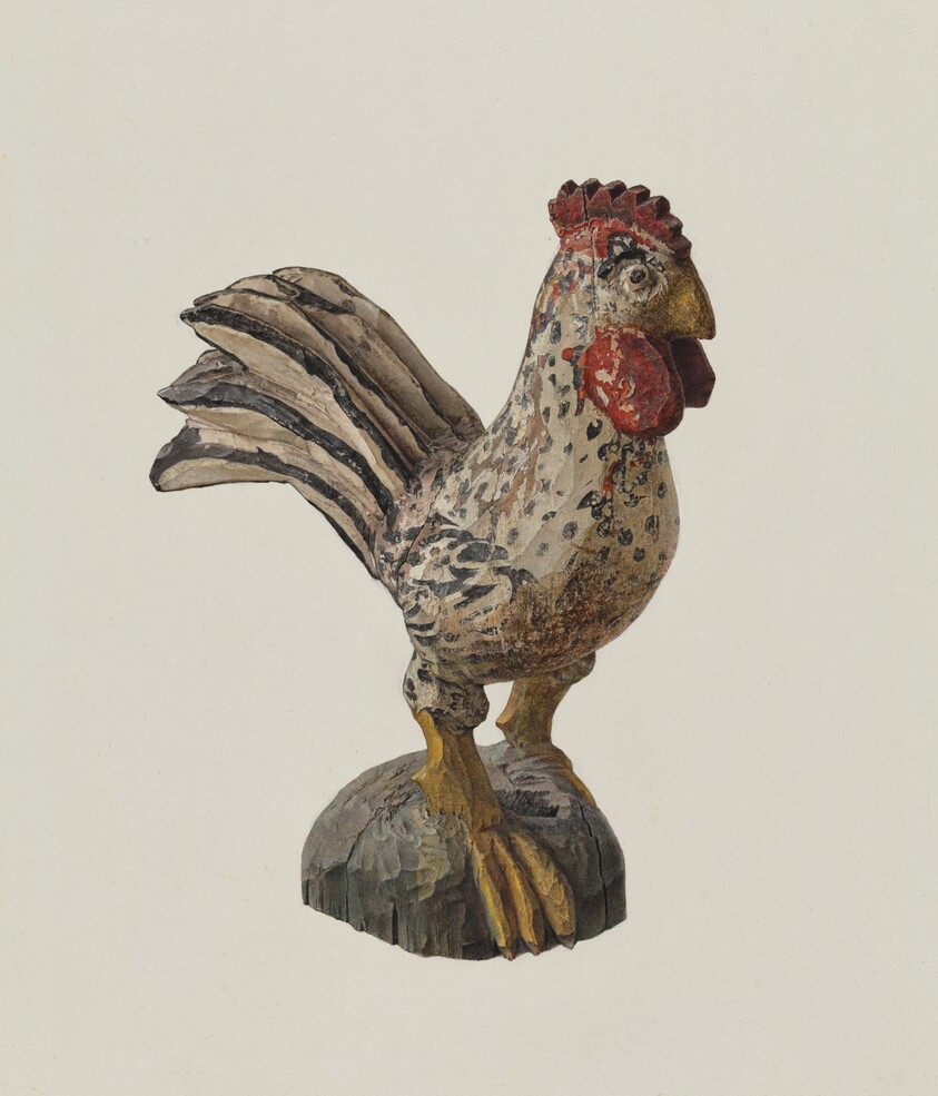 Rooster Woodcarving