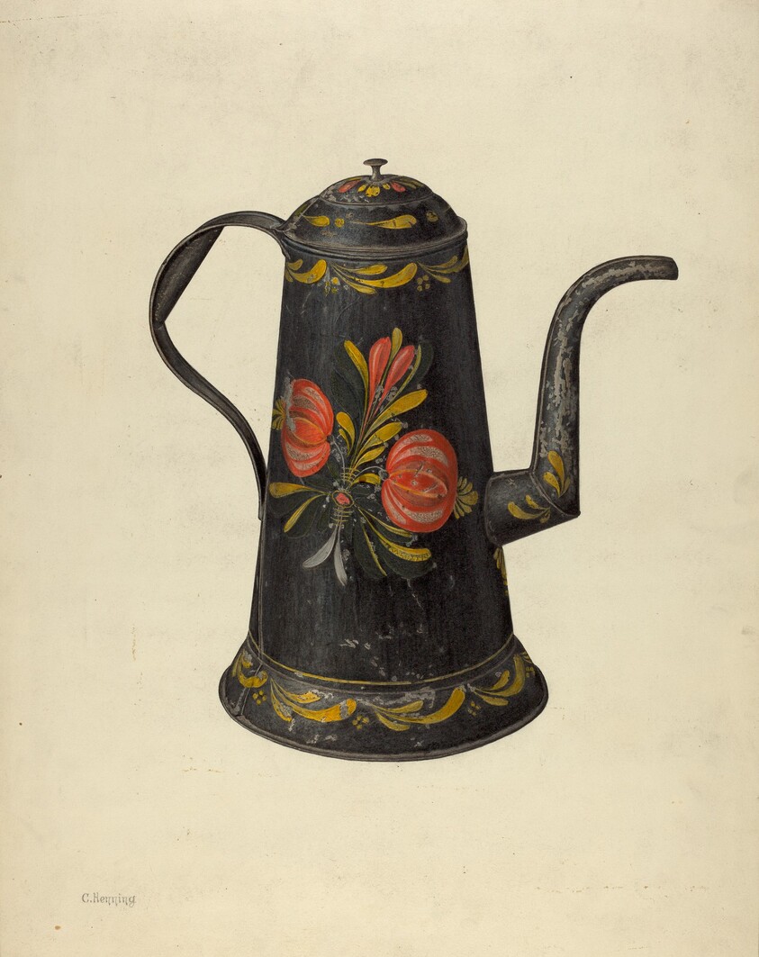 Toleware Coffee Pot