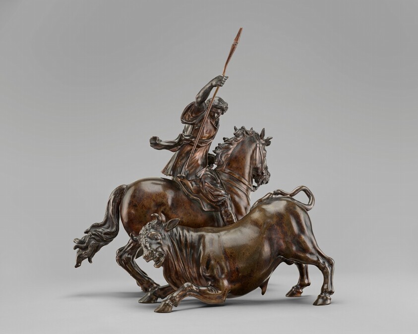 Horseman Killing a Bull