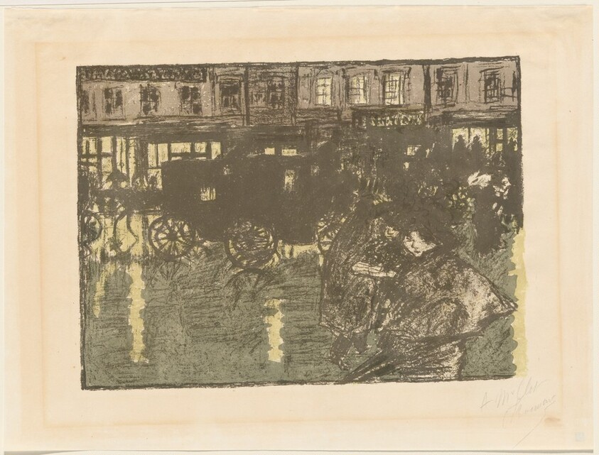 The Street at Night in the Rain (Rue, le soir, sous la pluie)