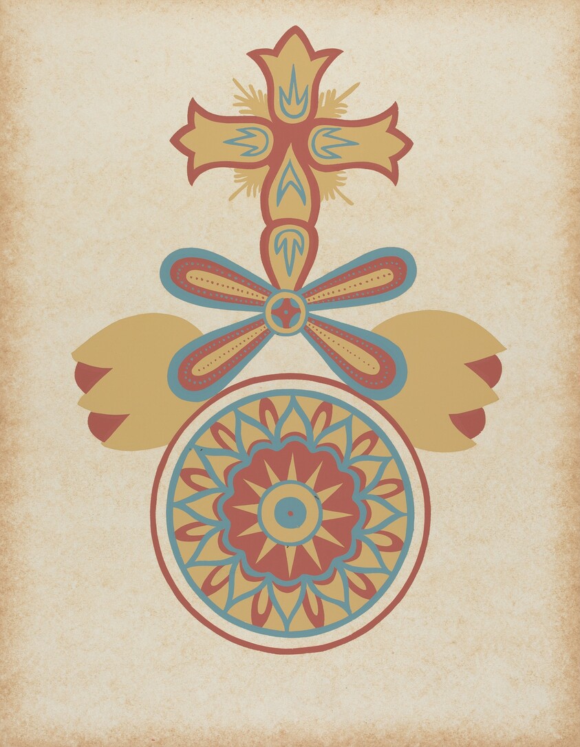 Santa Barbara Mission Doorway Design from the portfolio "Decorative Art of Spanish California"