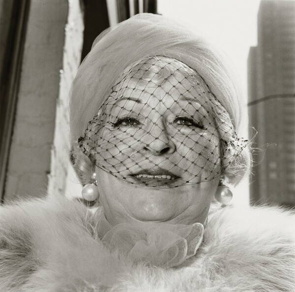 Woman with a veil on Fifth Avenue, N.Y.C. 1968