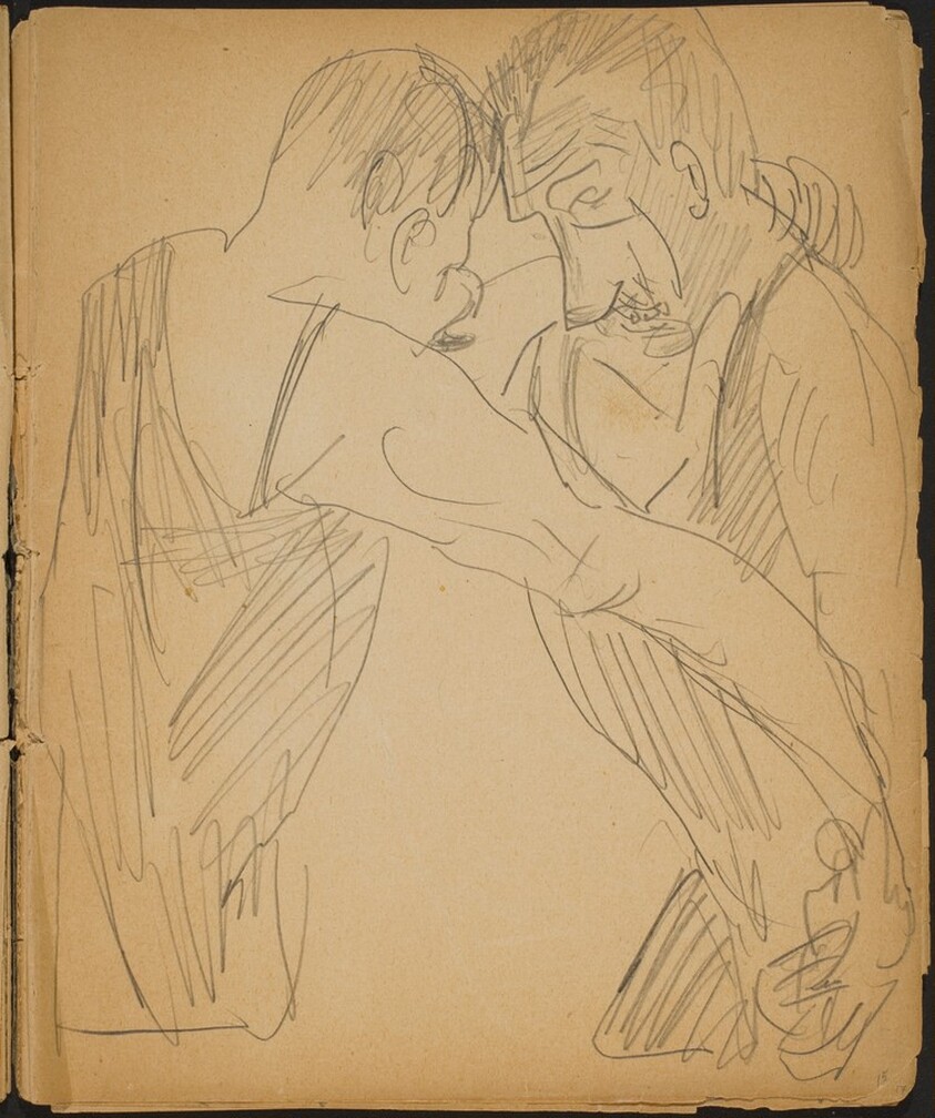 Zwei Ringkämpfer (Two Wrestlers Close Up) [p. 15]