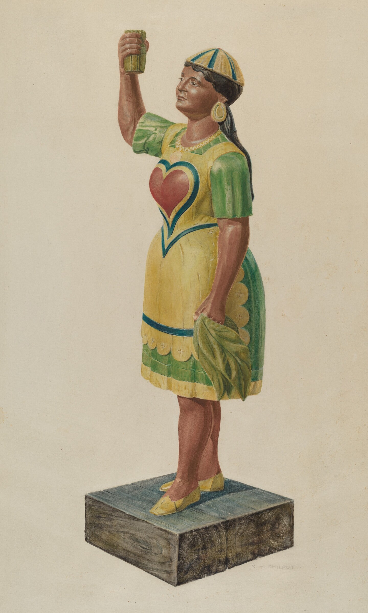Cigar Store Indian, Samuel Philpot, c. 1941