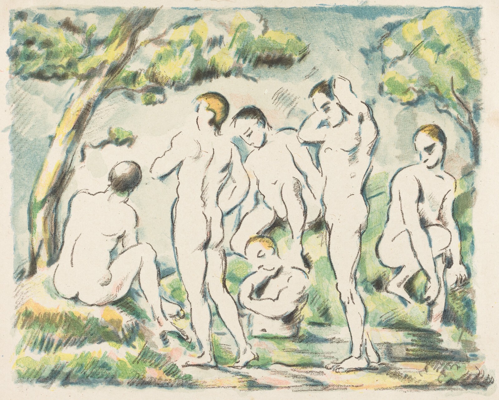 The Bathers (Small Plate), Paul Cezanne, 1897