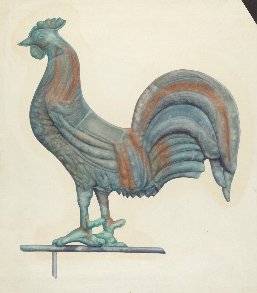 Copper Cock Weather Vane