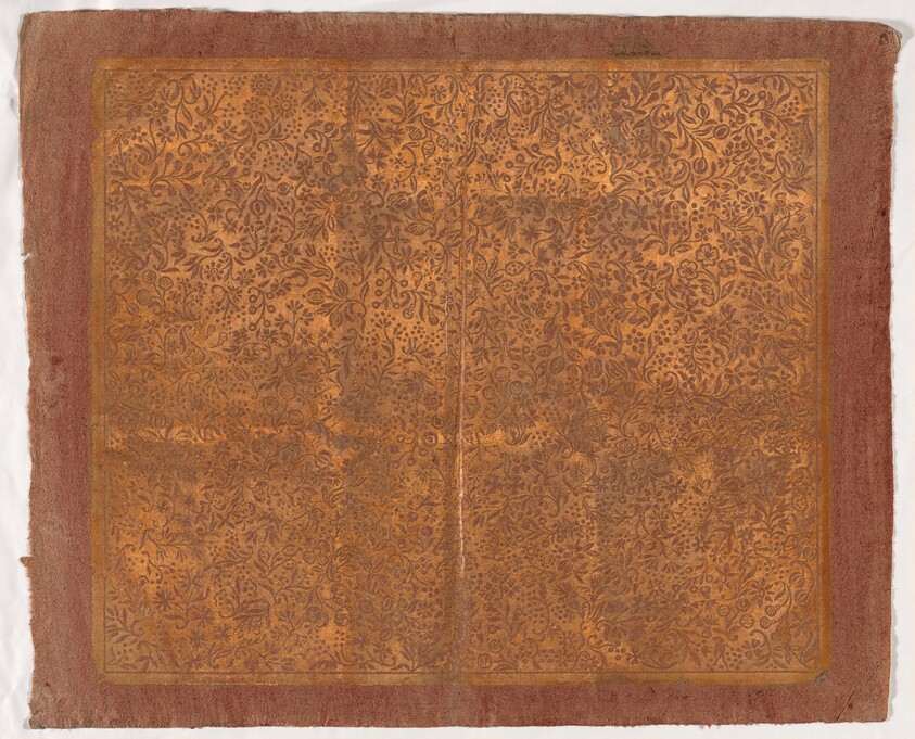 Endpaper with Floral Pattern