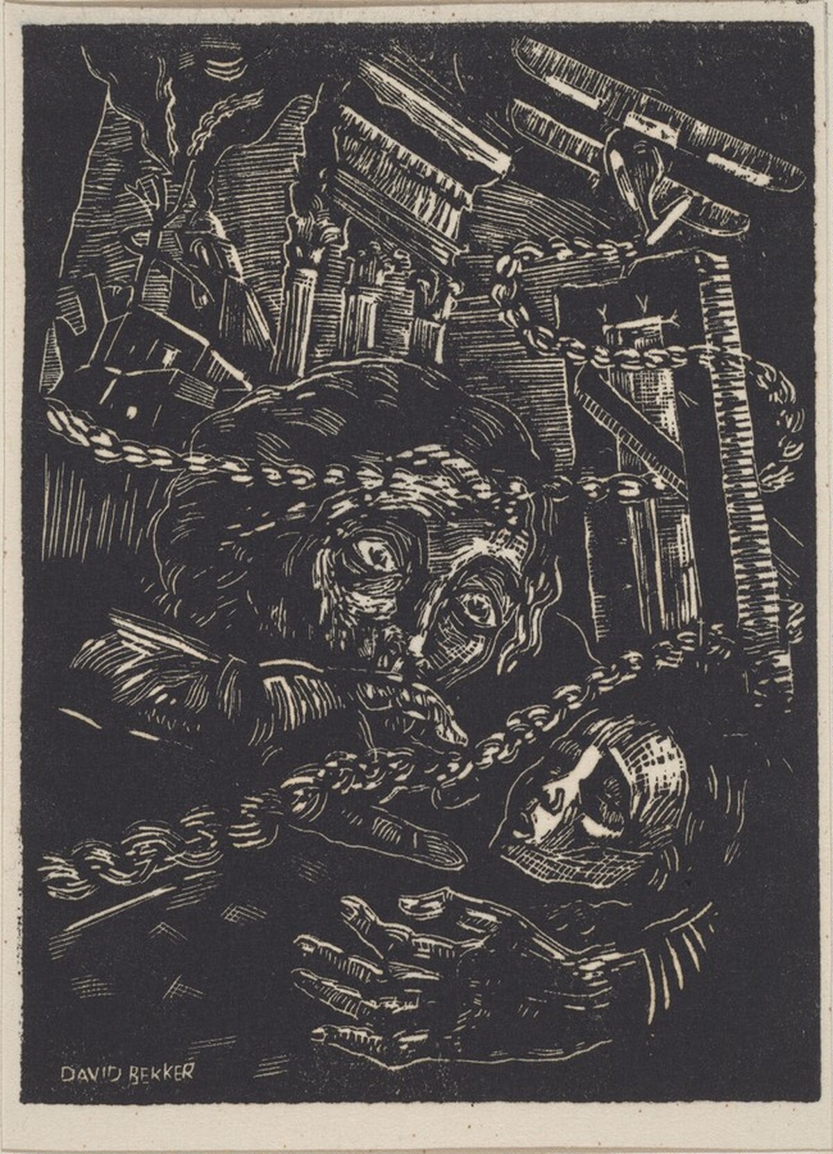 Untitled (Woman and Child in War Landscape)