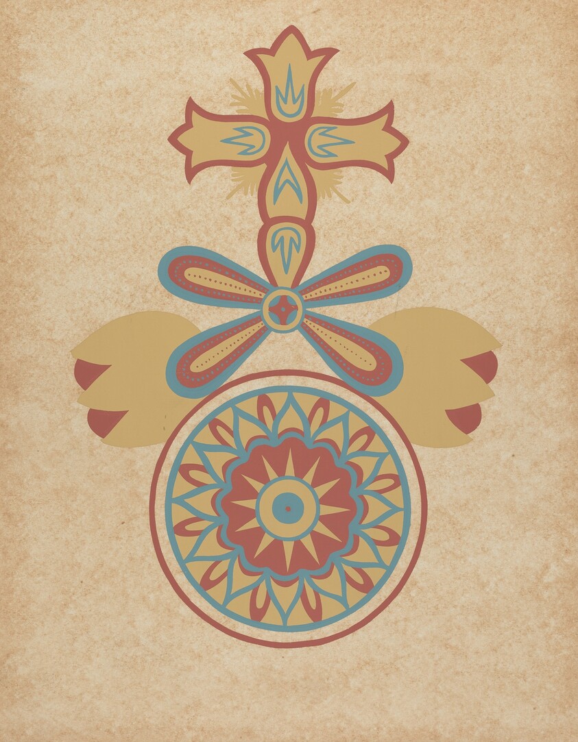 Santa Barbara Mission Doorway Design from the portfolio "Decorative Art of Spanish California"