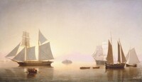Becalmed off Halfway Rock, Fitz Henry Lane, 1860