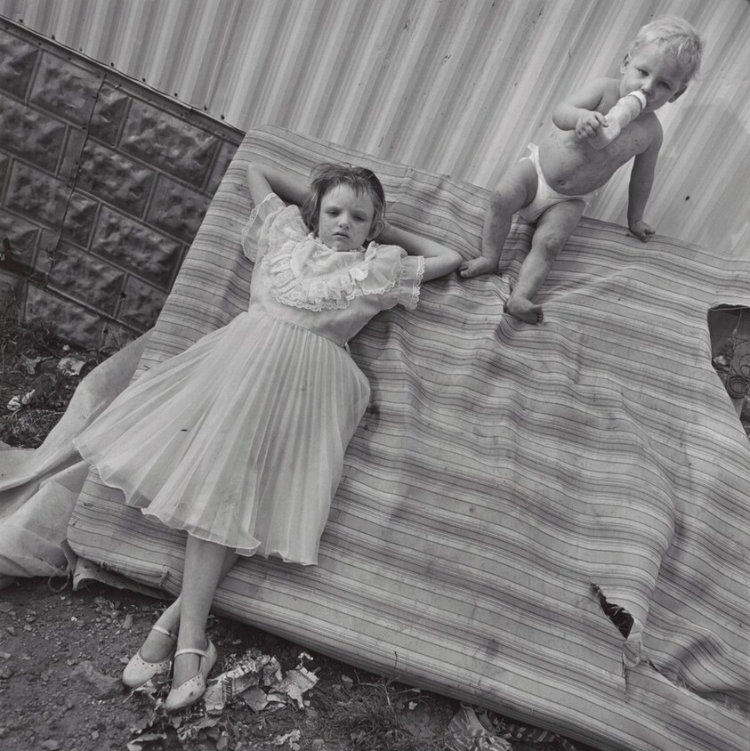 Stacy Spivey and her baby brother, McKee, Kentucky