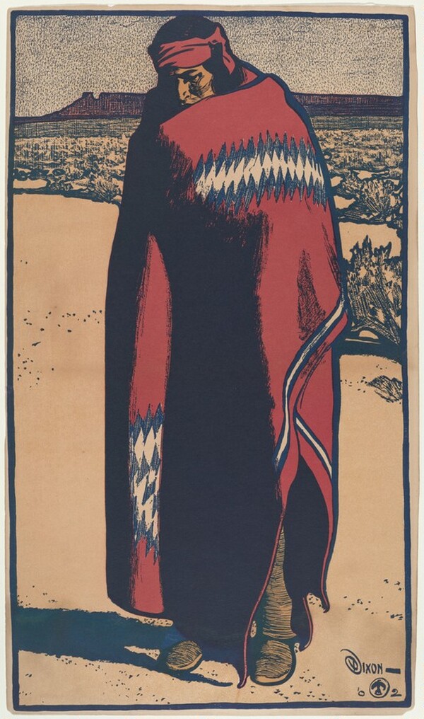 Blanket-Wrapped Navajo