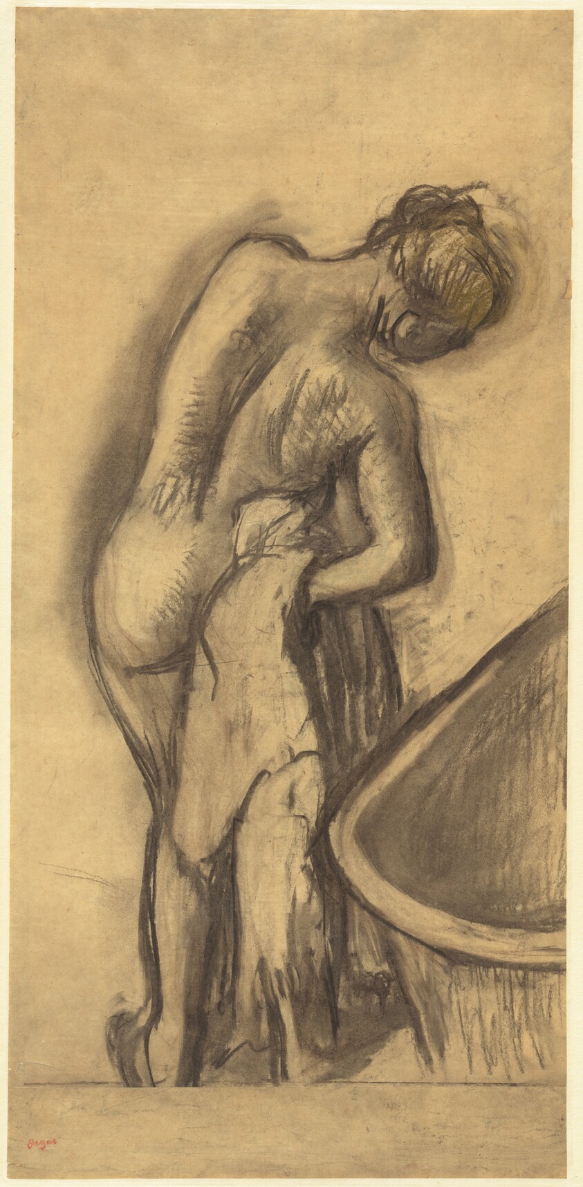 After the Bath: Woman Drying Herself