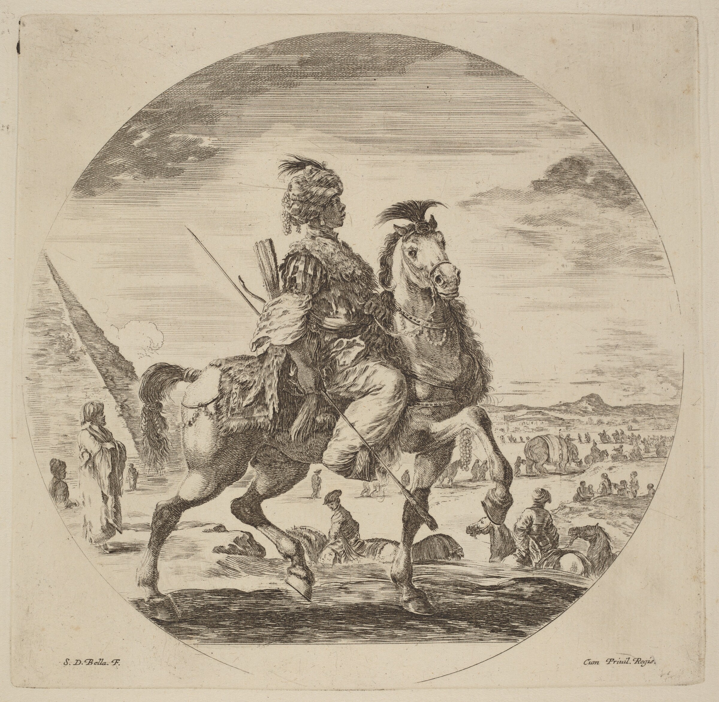 A Black Horseman, Stefano Della Bella
