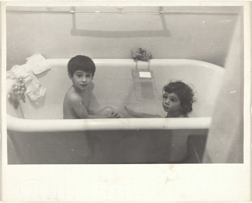 Pablo and Andrea in bathtub--New Mexico