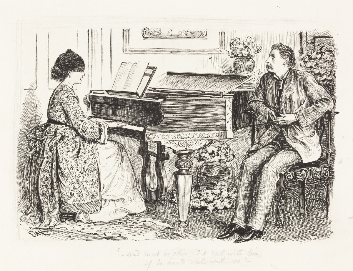 "--And mist or glim, I'd sail with him, if he would sail with me--"