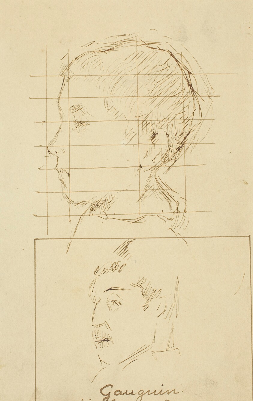 Heads of a Boy and a Man (Self-Portrait?) [verso]