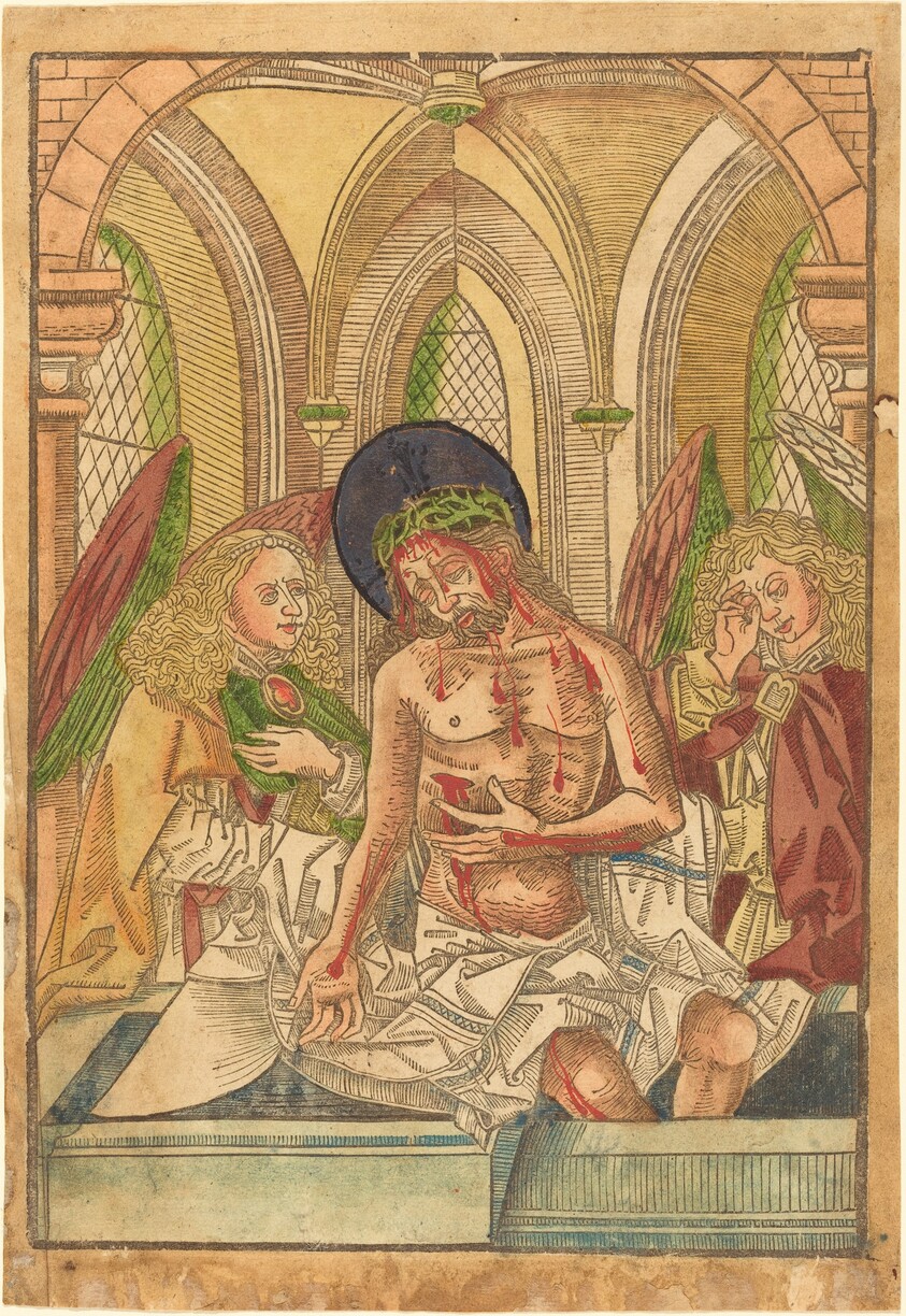 Christ in the Tomb with Two Angels