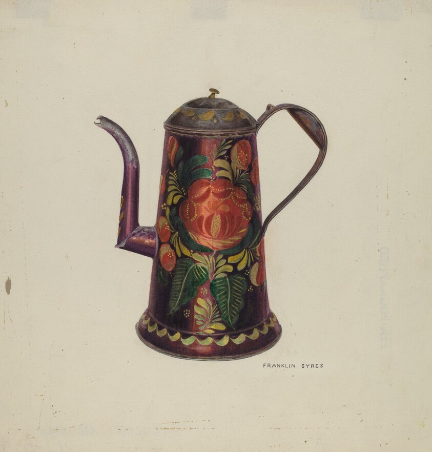 Toleware Tin Teapot