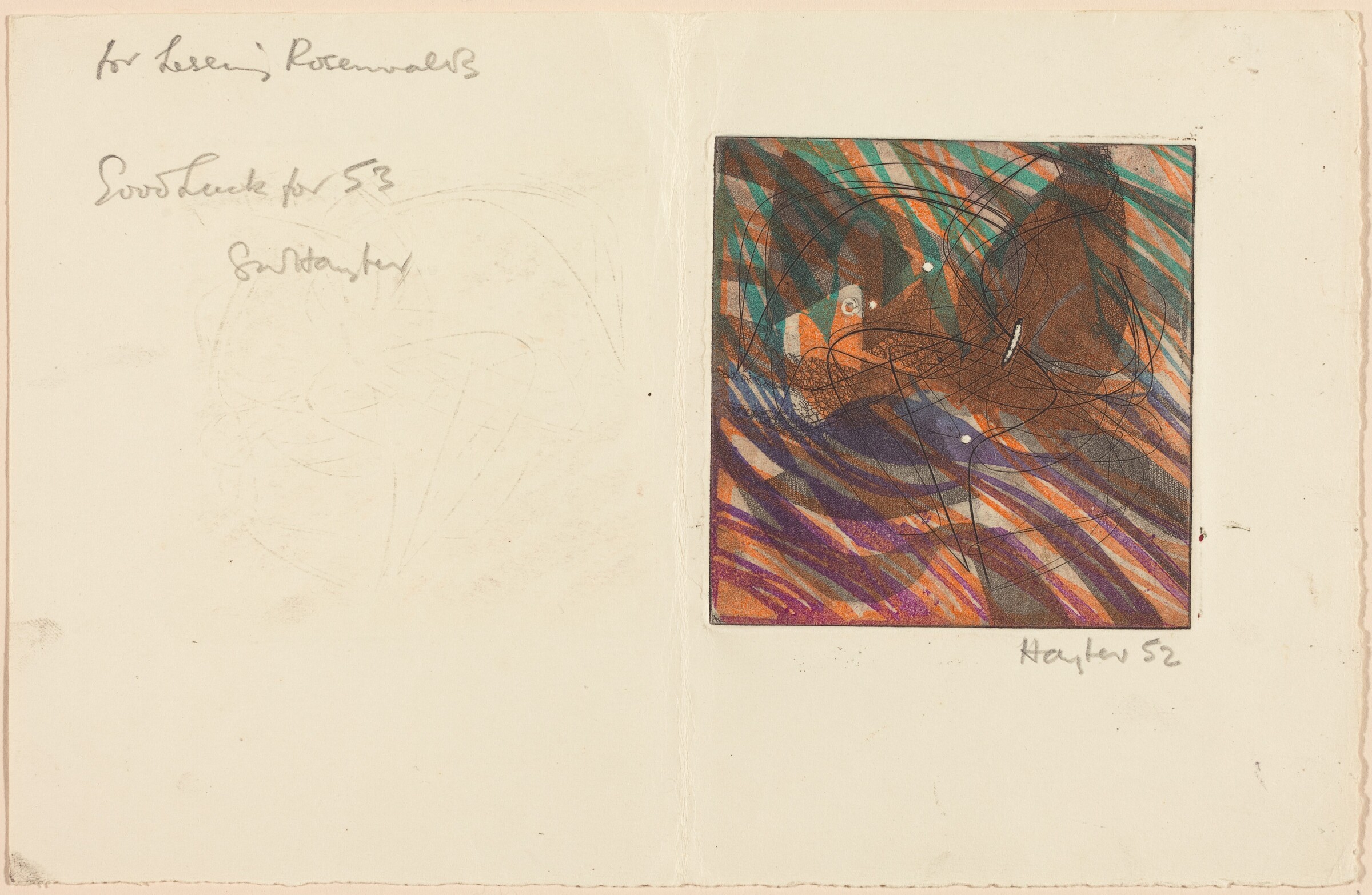 Greeting Card, Stanley William Hayter, 1952-1953