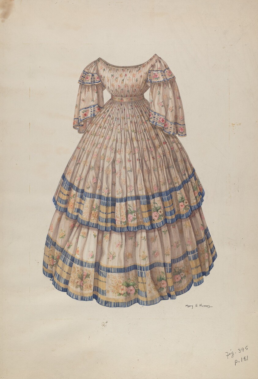 Dress with Hoop Skirt