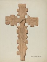 Penitente Cross, Carved Wood, Majel G. Claflin, c. 1937