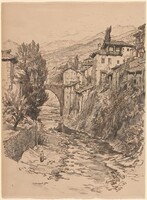 River in Potes, Sir Muirhead Bone