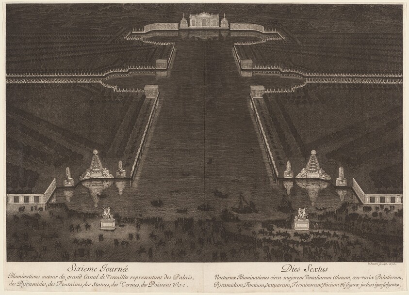 Illuminations autour du grand Canal de Versailles