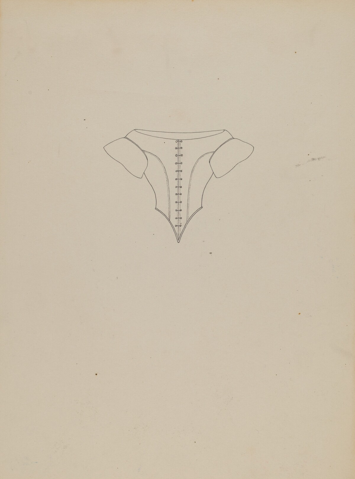 Evening Bodice, Line Drawing