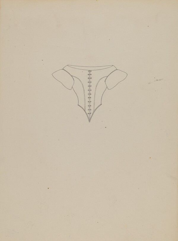 Evening Bodice, Line Drawing