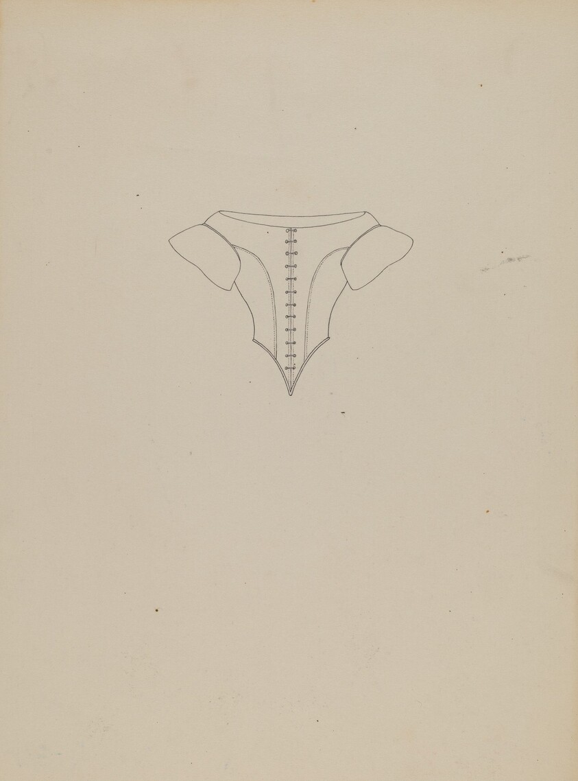 Evening Bodice, Line Drawing