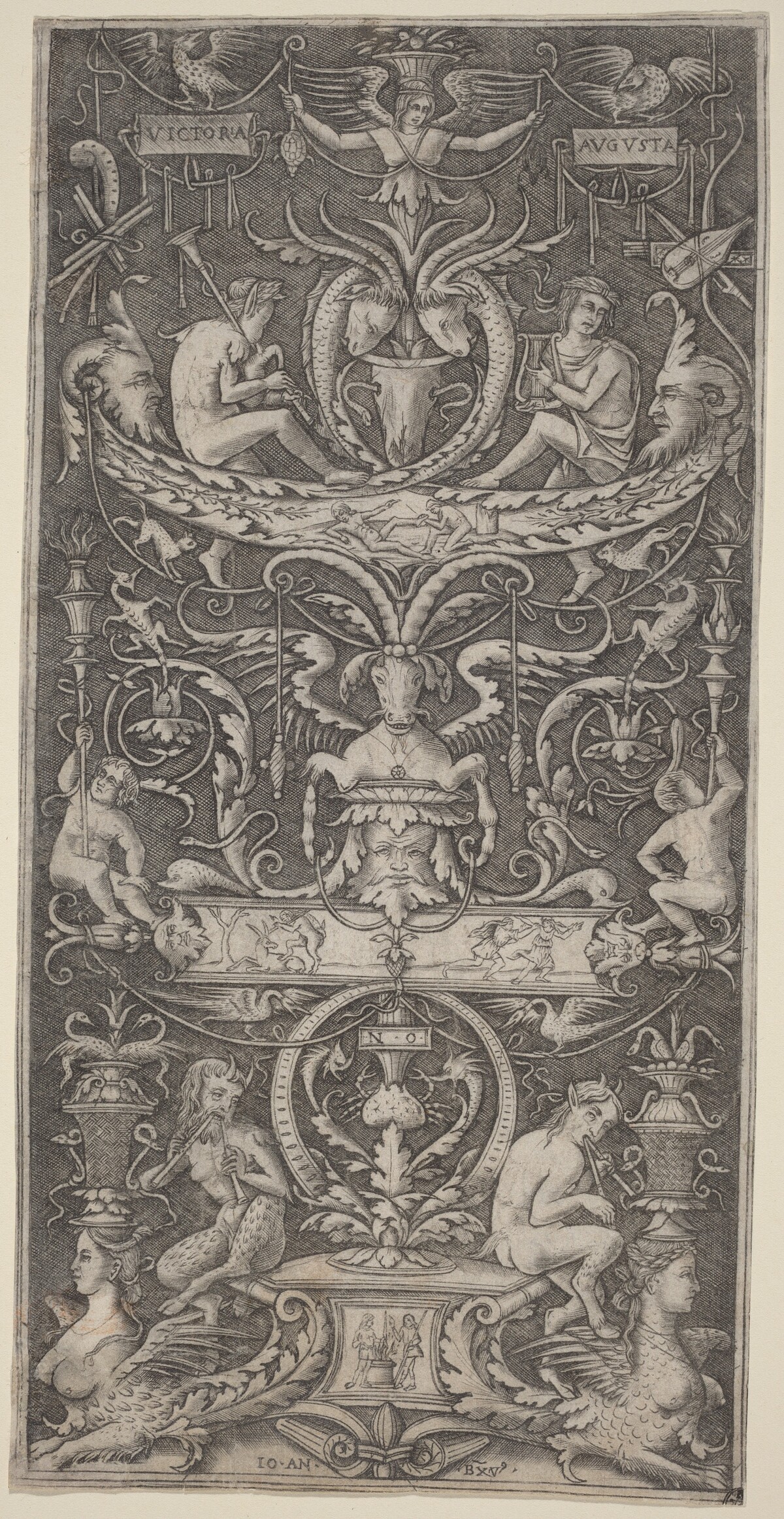 Ornamental Panel Inscribed "Victoria Augusta"