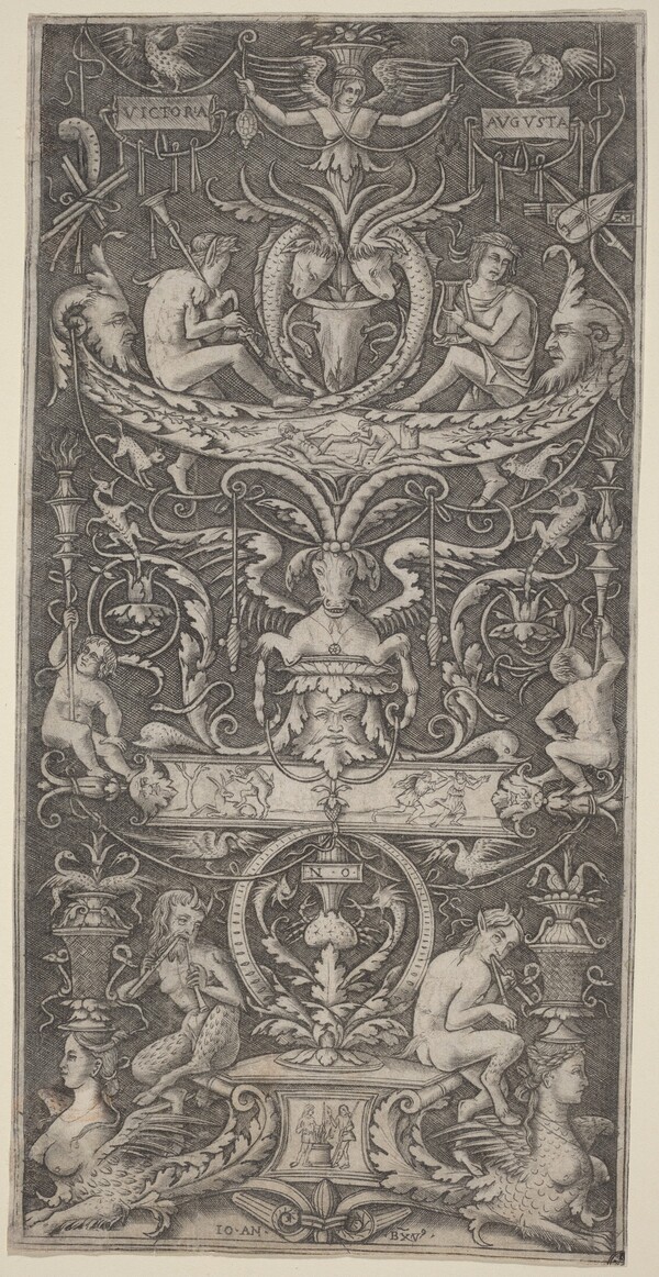 Ornamental Panel Inscribed "Victoria Augusta"