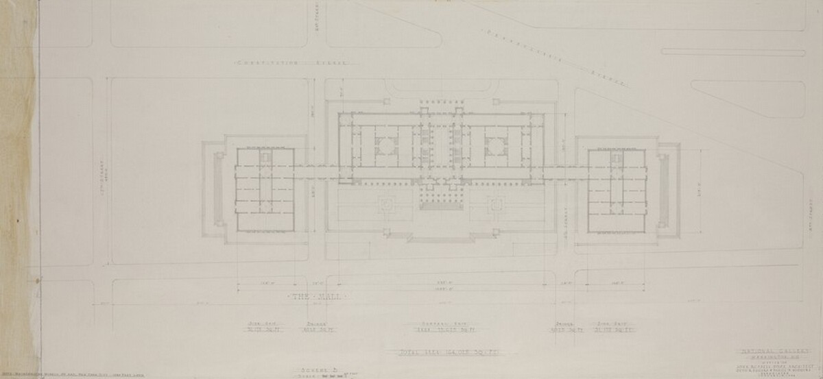 Early Plan Study: Three Unit Scheme 3rd to 7th Streets
