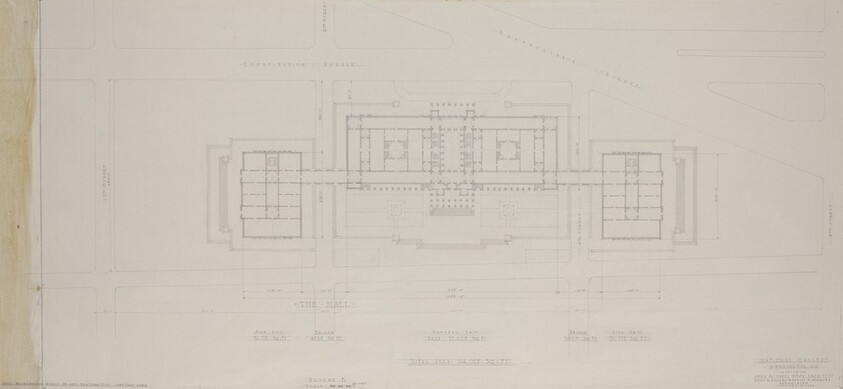 Early Plan Study: Three Unit Scheme 3rd to 7th Streets