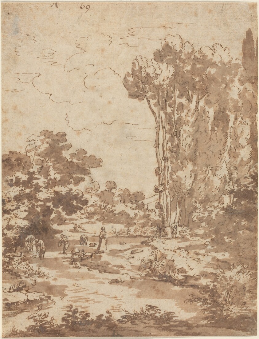Figures Bathing in a Stream