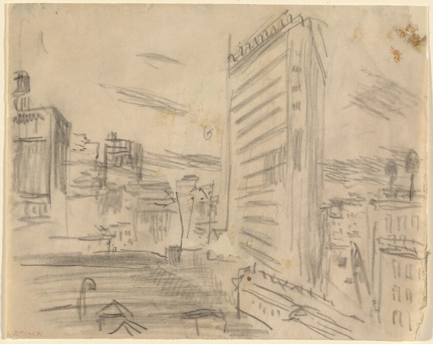 Study for "The City from Greenwich Village," I