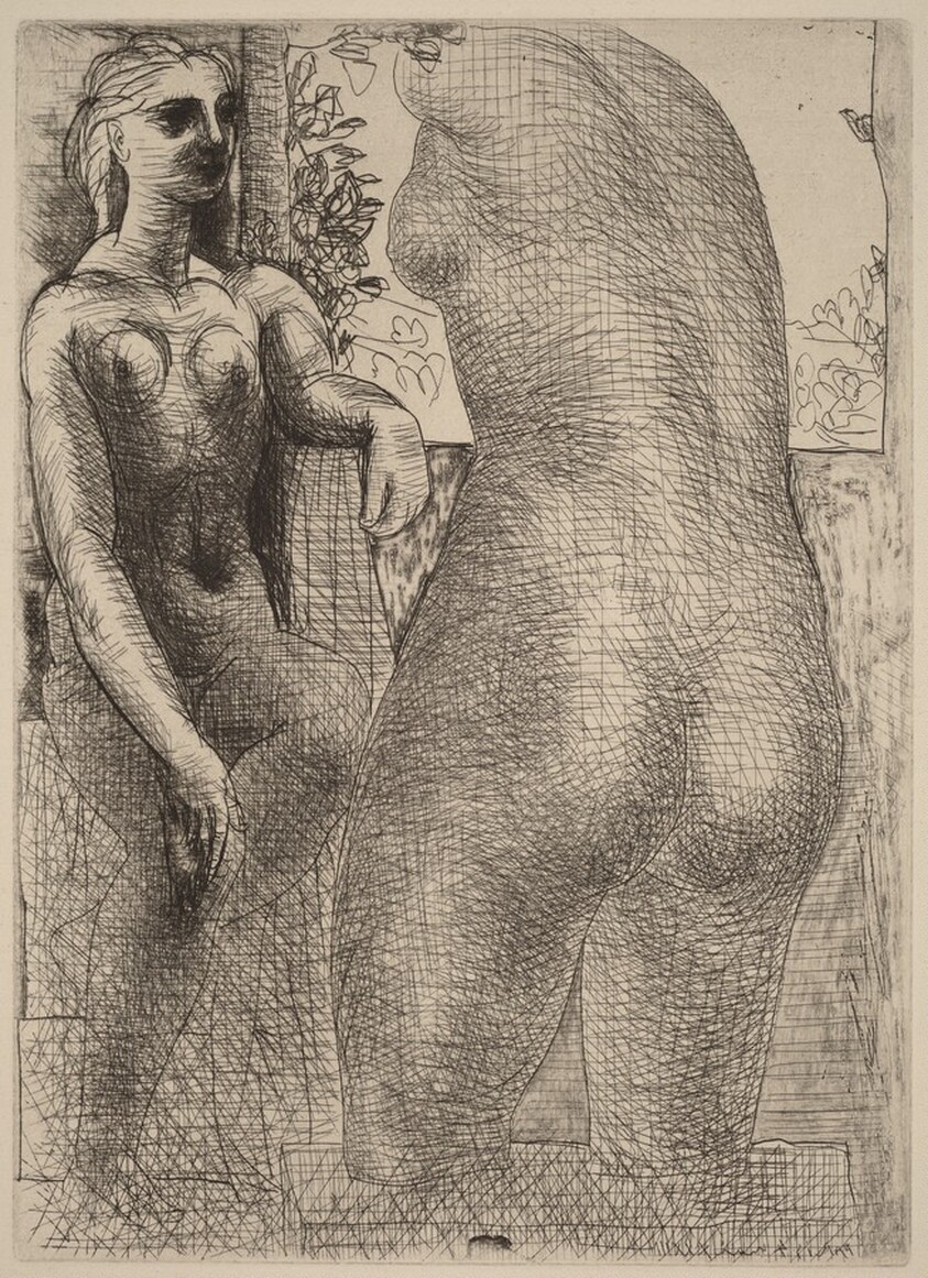 Marie-Thérèse Looking at Her Sculpted Body (Marie-Thérèse regardant son corps sculpté)