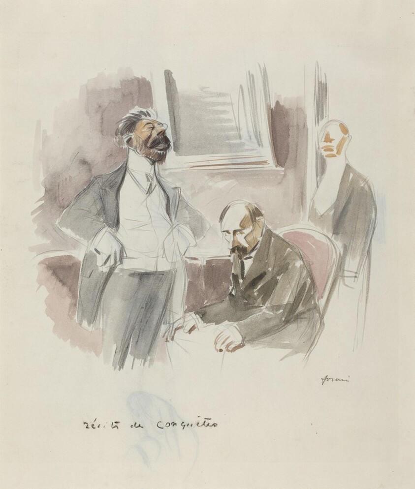 a) Récité de conquetes (recto); b) Figure Sketches (verso)