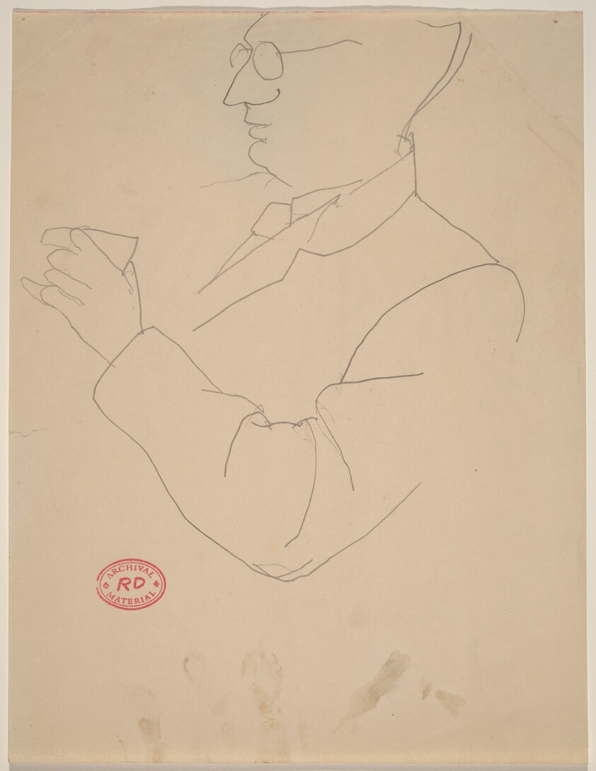 Untitled [man with glasses holding a cup]