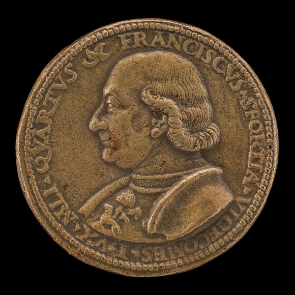 Francesco I Sforza, 1401-1466, 4th Duke of Milan 1450 [obverse]