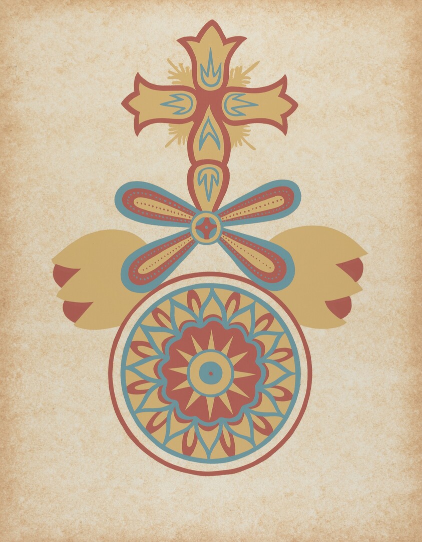 Santa Barbara Mission Doorway Design from the portfolio "Decorative Art of Spanish California"