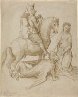 Saint George and the Dragon, Attributed to Hugo van der Goes