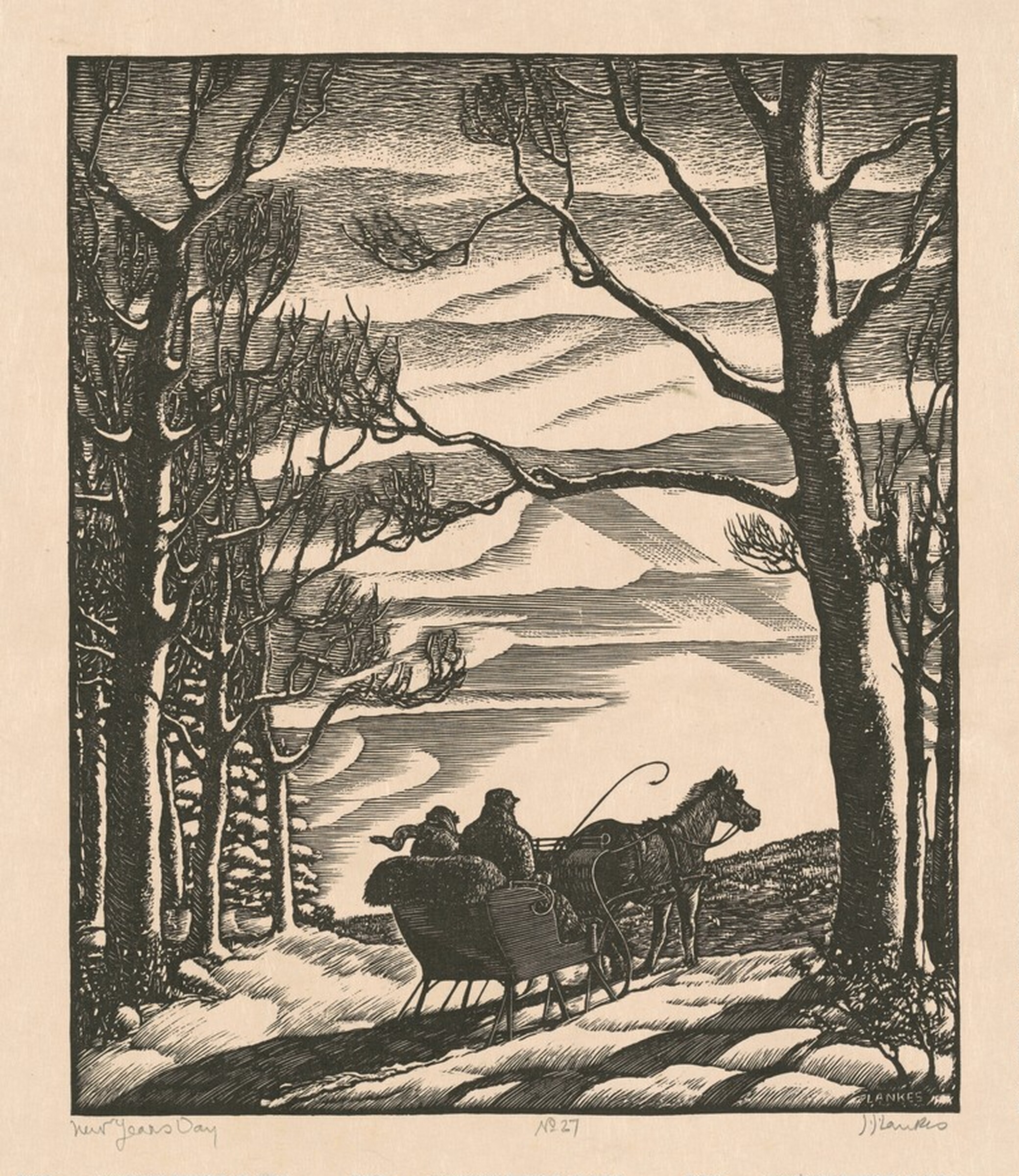 New Year's Day, J. J. Lankes, 1934