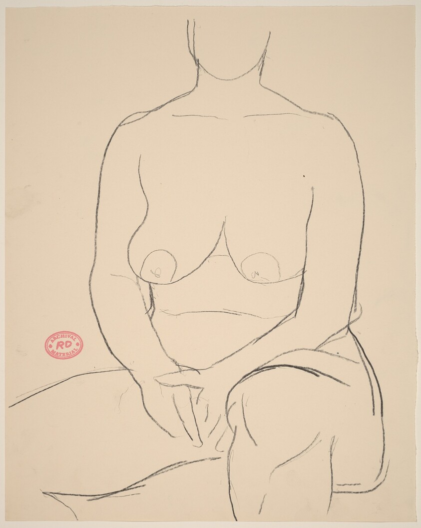 Untitled [seated nude with her hands clasped in her lap]