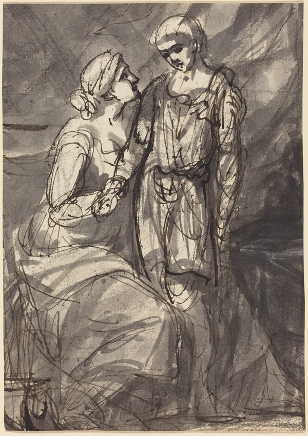 Two Figures in Classical Dress