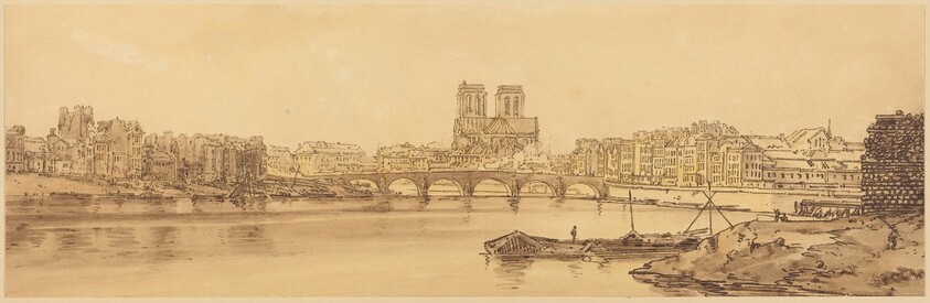 View of Pont de la Tournelle and Notre Dame Taken from the Arsnel: pl.11