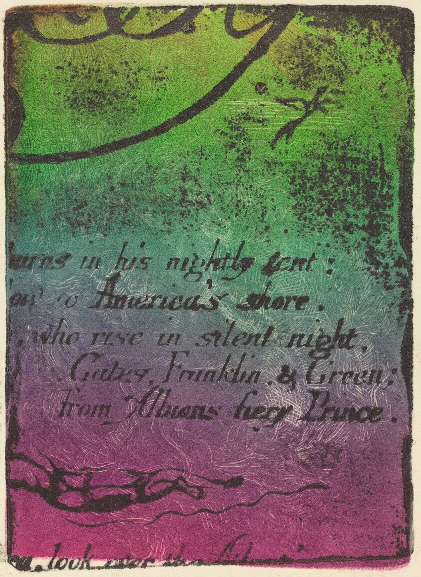 Restrike from fragment of cancelled plate for "A Prophecy"