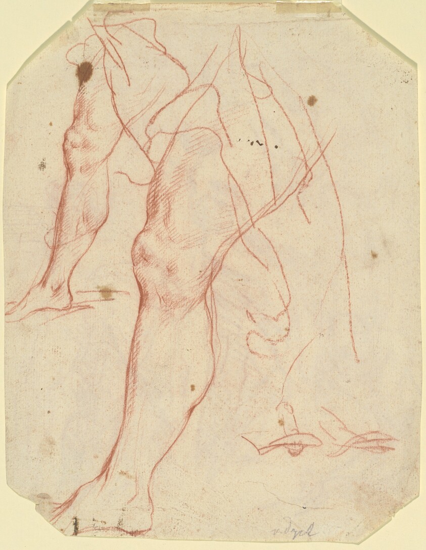 Two Studies of a Leg (verso)