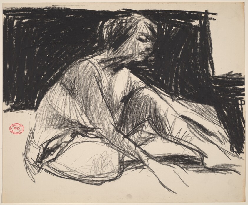 Untitled [seated woman leaning forward]